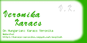 veronika karacs business card